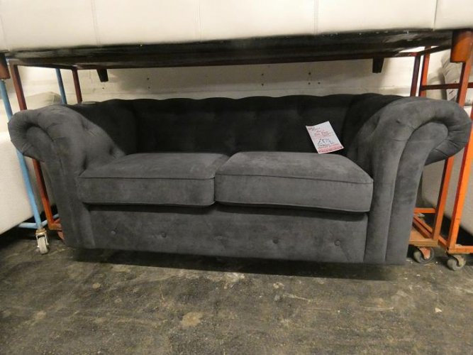 Dark Grey Fabric Chesterfield Sofa ExDisplay Marketplace