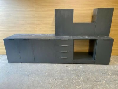 Graphite Matt Textured Small Kitchen 