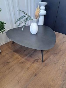 Coffee Table Black Gun Metal aircraft wing shape triangle industrial style Th?oline Ex Display