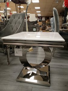 Ex Display - Marble Top End Table / Small Coffee Table / Lamp Table (W