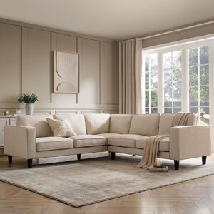 Dusk Soho Right-Hand Corner Sofa in Beige — Ex-Display