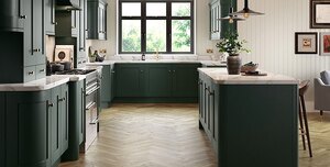 New Buckingham Shaker Kitchen Fir Green Ash 10 Units