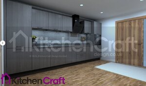 German Hacker Linea Kitchen In Black Oak - New