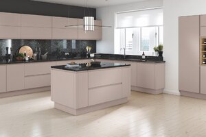 Handleless Matt Cashmere Kitchen Units, Rigid Built, Blum Hinges