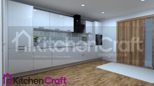 German Häcker Kitchen in Gloss Taupe - Brand New Units