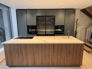 Ex-Display Kitchen with Miele Appliances, Deep Forest Green and Walnut