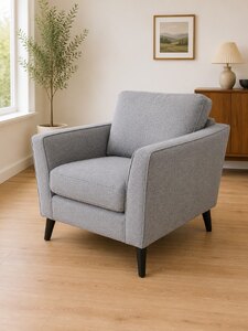 Modern Grey Armchair, Brand New Ex-Display