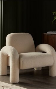 Homebase Lars Chunky Arm Tub Chair - Boucle (Ex-Display)