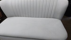 Grey 2 Seater Compact Sofa Jared Stitched Back - Ex-Display Unboxed Minor Marks