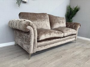 DFS Loch Leven Fabric 3 Seater Chesterfield Sofa Ex-Display