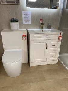 Ex-Display Bathroom Vanity Set Including Tap, Sink, Toilet and Waste - 100% Waterproof