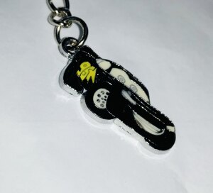 Ex-Display Black Lightning McQueen Style Car Keychain Keyring Handbag Charm