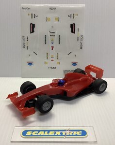 Scalextric Start Grand Prix F1 Formula 1 Race Car Red & Stickers (Ex-Display)