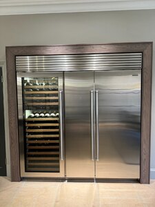 Ex-Display Sub-Zero Built-In Fridge Freezer And Wine Cooler Set - 78 Inch Width, Silver