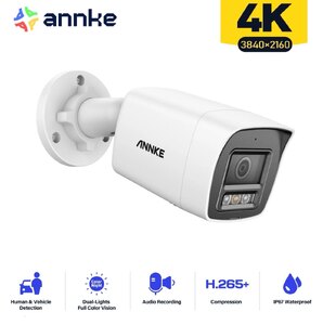 Ex-Display Annke 4K 8MP HD Colorvu CCTV PoE IP Camera With Audio For Security NVR