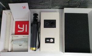 Yi Action Camera Bluetooth Selfie Stick Helmet Ex-Display New