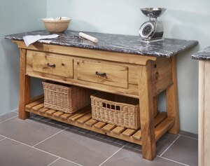 Ex-Display Solid Oak Kitchen Island, Dairy Table, Bakers Table