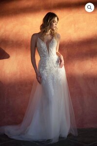 New Johanna By Abella Wedding Dress Ivory Nude Size 12 Ex-Display Rpp £1900