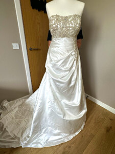 Ex-Display Jasmine Ivory Satin Wedding Dress Size 18