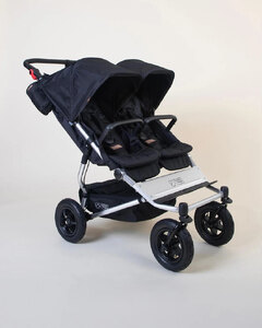 Ex-Display Mountain Buggy Duet V3.2 Version Black with Twin Car Seat Adaptors
