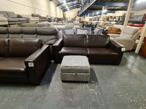 Ex-Display Designer Silver Fabric Storage Footstool
