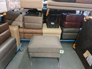 Ex-Display Designer Grey Fabric Footstool