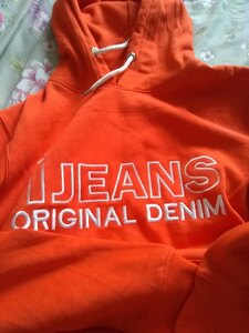 I Live Denim & Jeans Designer Top and Pants Set Ex-Display Unworn Size M Orange
