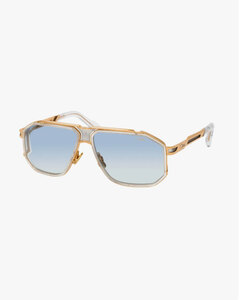 New Cazal 683 White Gold Blue Lens Sunglasses Ex-Display