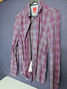 Ex-Display Olymp Men's Designer Shirt, Small, 37/38cm Neck, Body Fit, Long Sleeve
