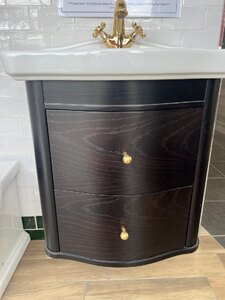 Bagno Designs Black Vanity Unit with Basin and Back to Wall Toilet Ex-Display