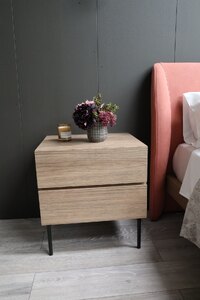Designer Italian 2-Drawer Bedside Table Ex-Display