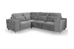Sloane Luxury Left Hand Corner Sofa Grey, 4 Seater Ex-Display Sofa, Ref 2651