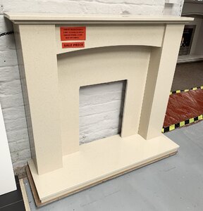 Perth Marble Fireplace - Ex-Showroom Display with Lights