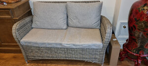 Outdoor Rattan Set 2 Seater Sofa & Coffee Table. Ex-Display / New