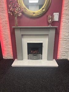 Ex-Display Grey Wooden Fireplace Surround