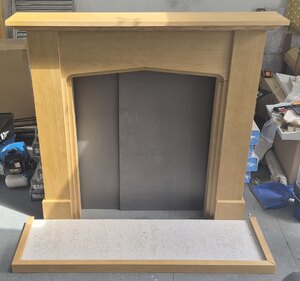 Wooden Style Fire Surround with Hearth - Ex-Display Unit - 1220mm Wide x 1120mm Tall