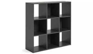 9 Cube Storage Unit Dark Grey Anthracite Argos Home Squares - Ex-Display Boxed