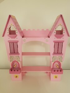 Wooden Pink Fairy Castle Wall Shelf, Ex-Display, New and Unused, Collection Only