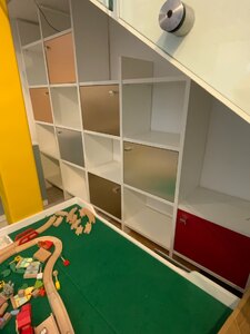 Ex-Display Staggered Cube Shelving Unit With 15 Cupboards, 241cm Wide