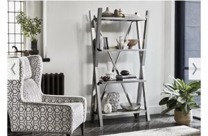 Ex-Display - Furniture Village Vanquish Shelf Unit with Stainless Steel Frame