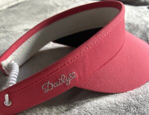 2023 Daily Sports Ladies Telephone Wire Golf Sun Visor Dark Pink - Ex-Display