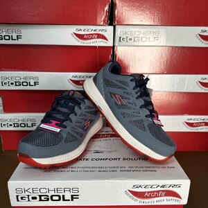 Sketchers Go Golf Elite 5 Score Waterproof Golf Shoe, Blue, UK 3, Ex-Display