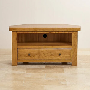Hercules Oak Furniture Land Corner TV Stand Unit - Ex-Display