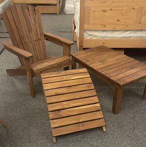 Garden Chair, Footstool and Side Table Outdoor Furniture Set (Ex-Display)
