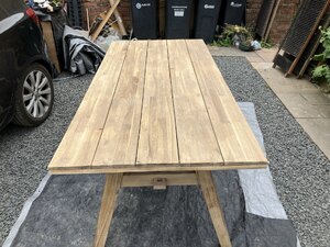 John Lewis Burford Rectangular Garden Dining Table, 190cm, Ex-Display