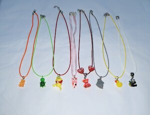 Bundle of 8 Ex-Display Novelty Kids Necklaces - Duck, Rabbit, Cat, Tortoise, Bear & More