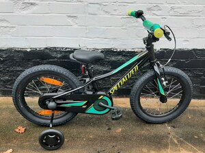 Specialized Riprock Coaster 16 Inch Kids Bike with Stabilisers, Black, New Old Stock
