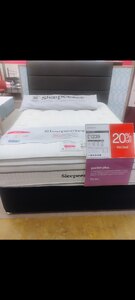 King Size Ottoman Storage Bed Complete with Headboard and Mattress Ex-Display New