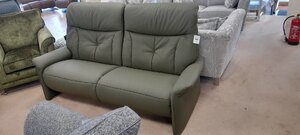 Himolla Lupo Leather Three Seater Fixed Sofa Ex-Display