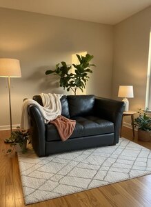 Gordon Ex-Display Deep Grey Leather 2 Seater Sofa